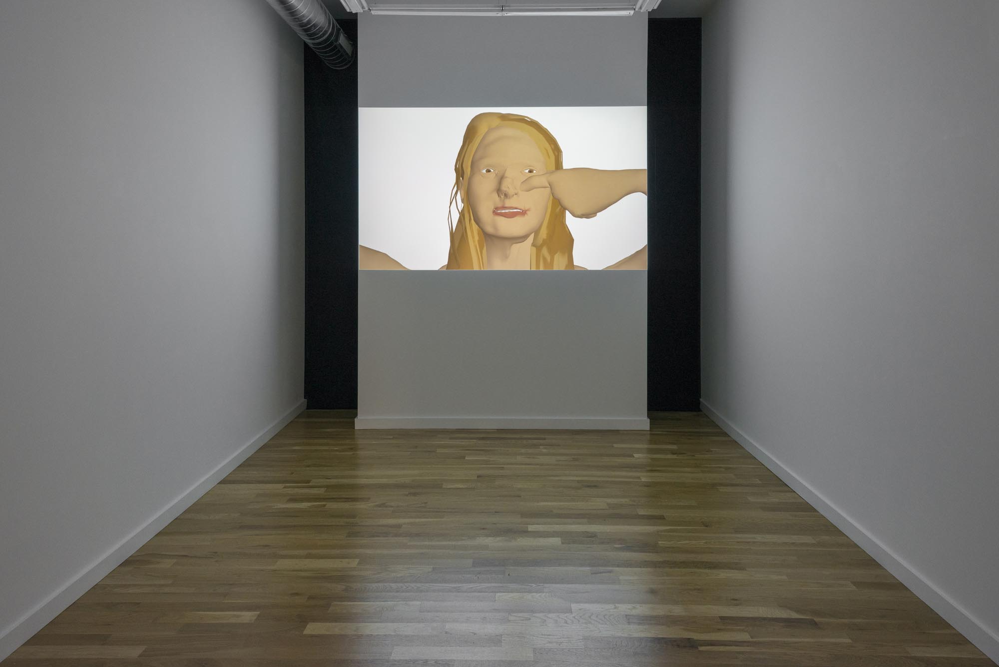 Jill 2016, looped CG animation, 6 minutes, 49 seconds, Edition of 3. Installation view at Western Exhibitions, September 9 to October 28, 2017