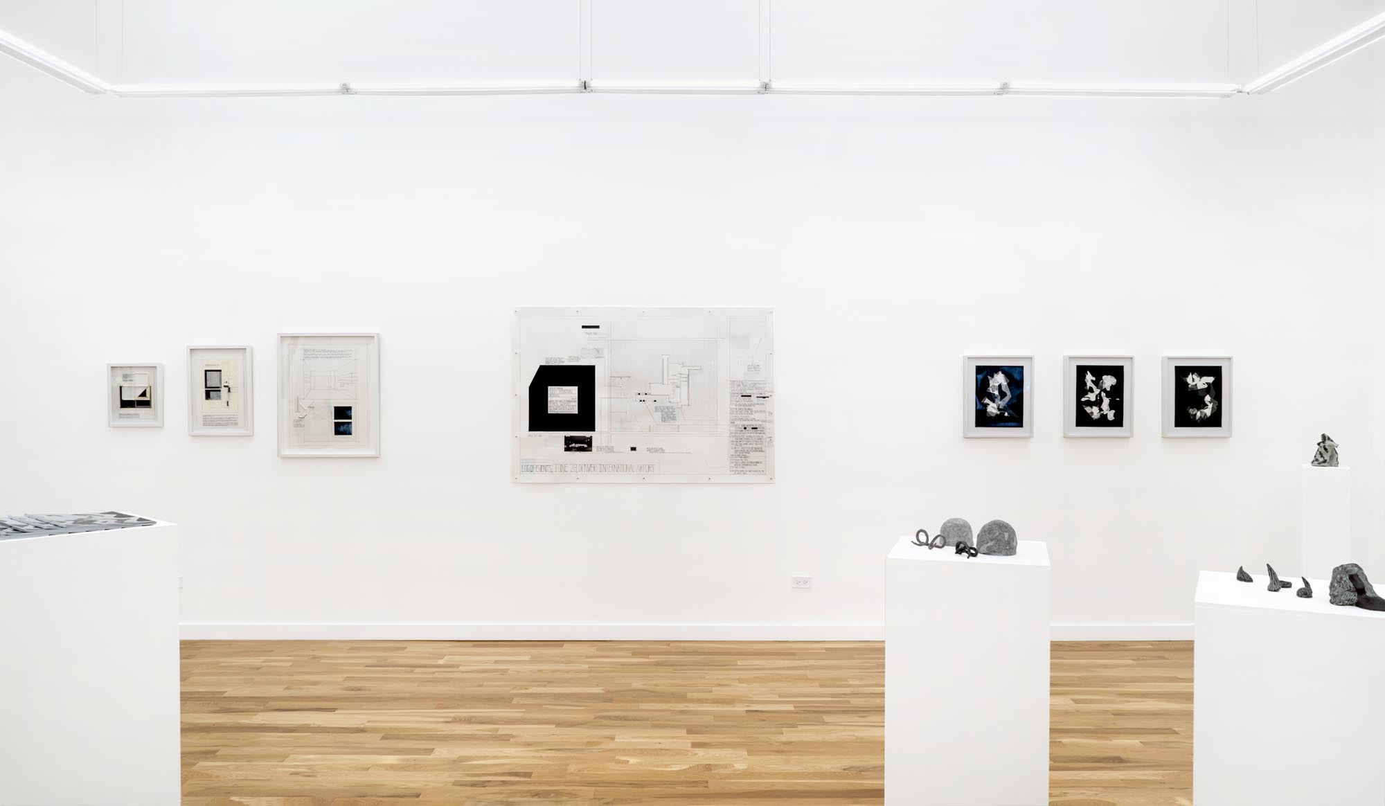 It’s all there in black and white, installation view. 