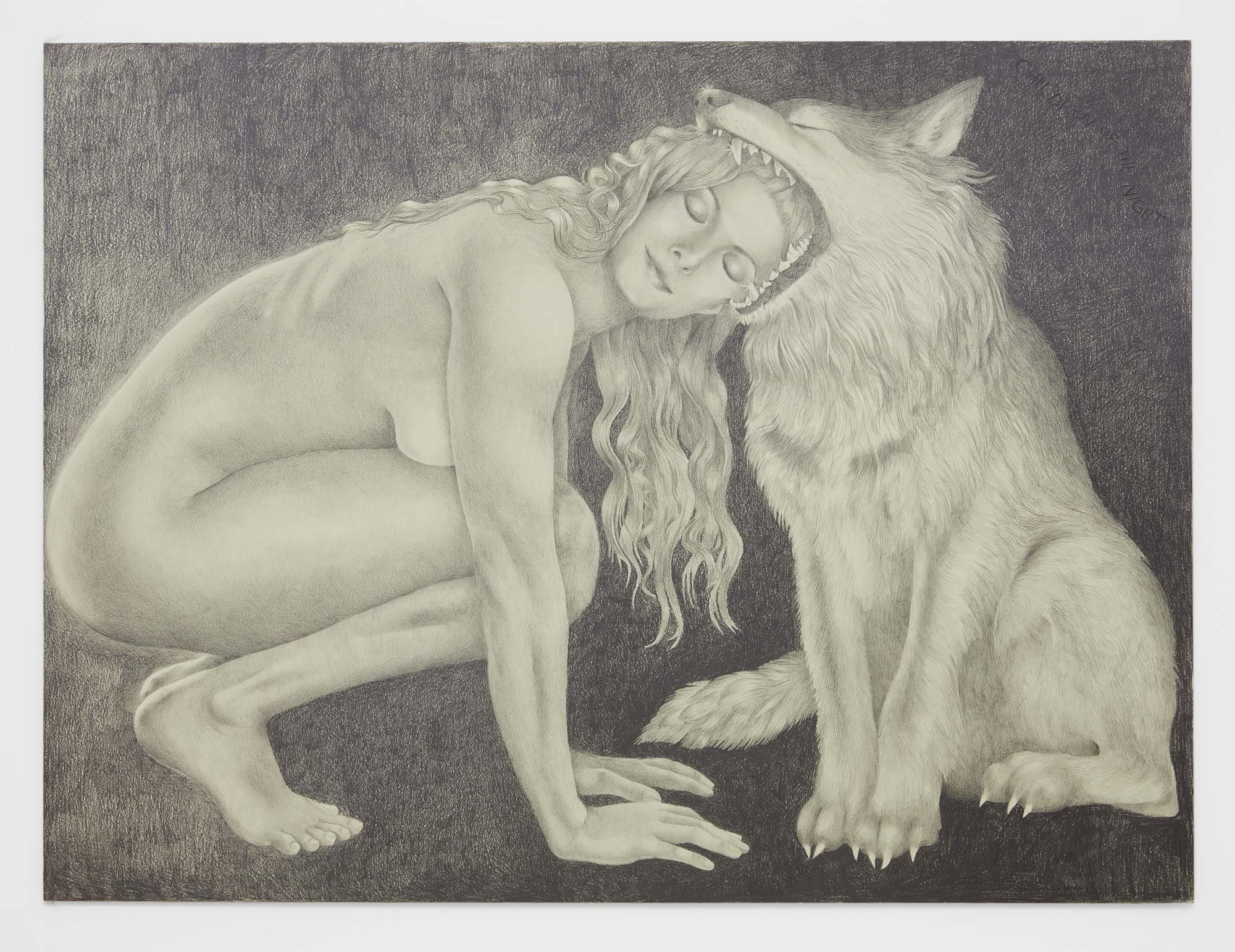 Amends , 2025, Graphite on paper mounted on aluminum dibond, 36h x 48w in 